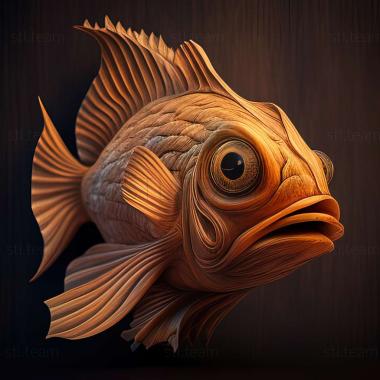 3D model Acanthophthalmus kula fish (STL)