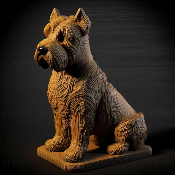 3D model Flanders Bouvier dog (STL)