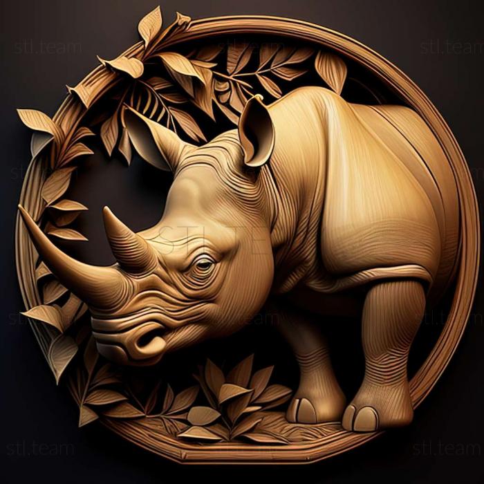 3D model Clara rhinoceros famous animal (STL)