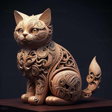 3D model Chantilly Tiffany cat (STL)