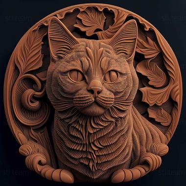 3D модель Пета кошка известное животное (STL)
