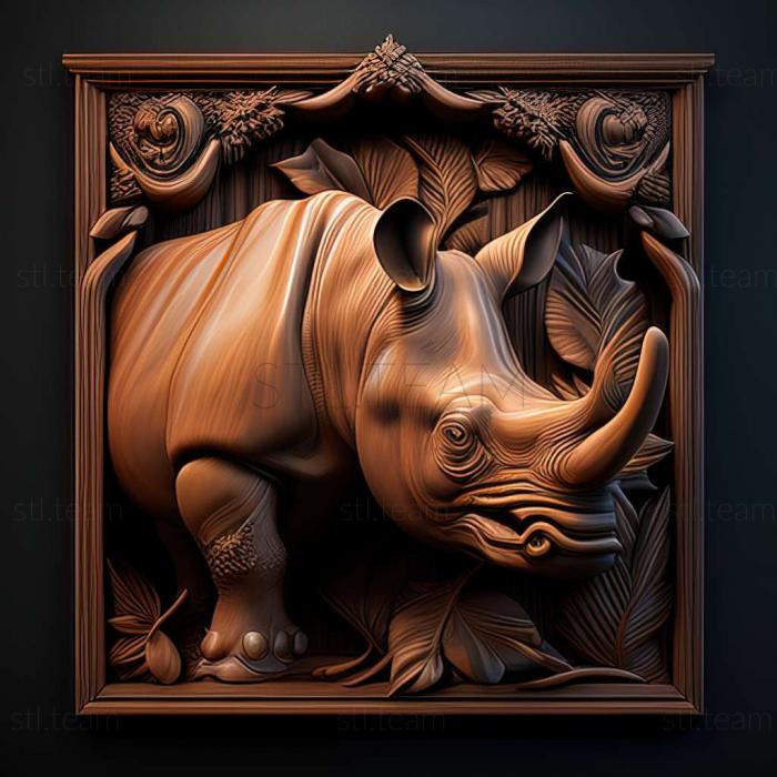 3D model Clara rhinoceros famous animal (STL)