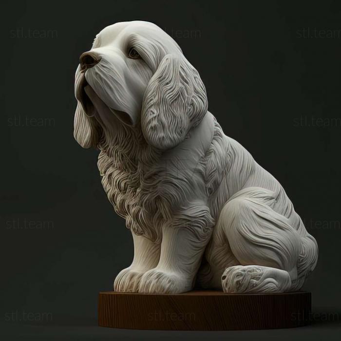 3D model Clumber Spaniel dog (STL)