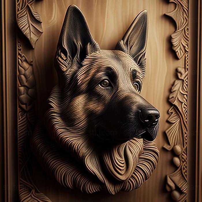 3D model German Shepherd dog (STL)