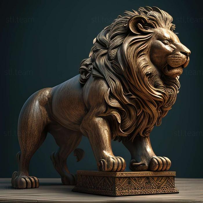 3D модель Gripsholm Lion известное животное (STL)