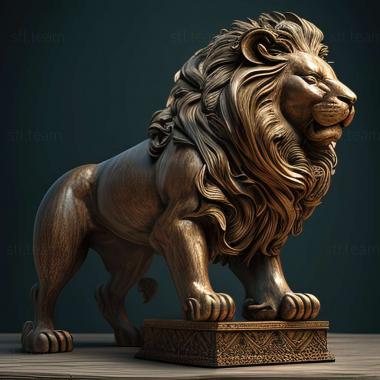 3D model Gripsholm Lion famous animal (STL)