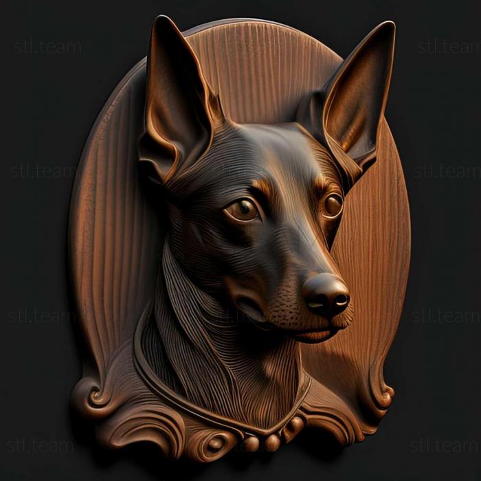 3D model Manchester Terrier dog (STL)