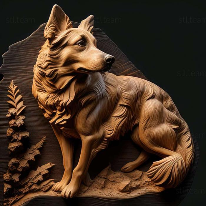 3D model Australian short tailed shepherd dog (STL)