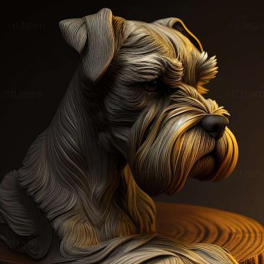 3D model Zwergschnauzer dog (STL)