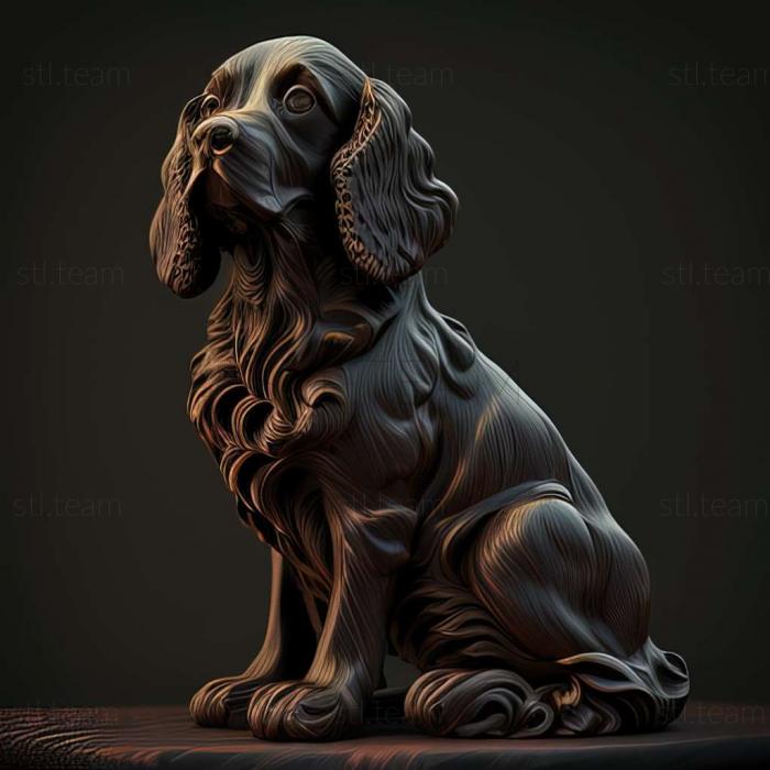 3D model Small Munsterlander dog (STL)