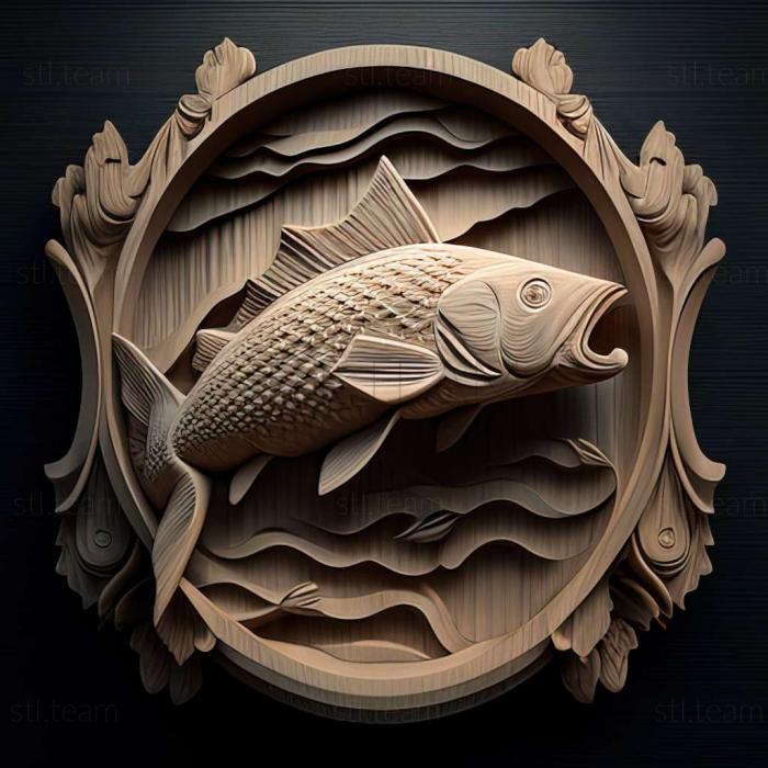 3D model Carp  toothed fish (STL)