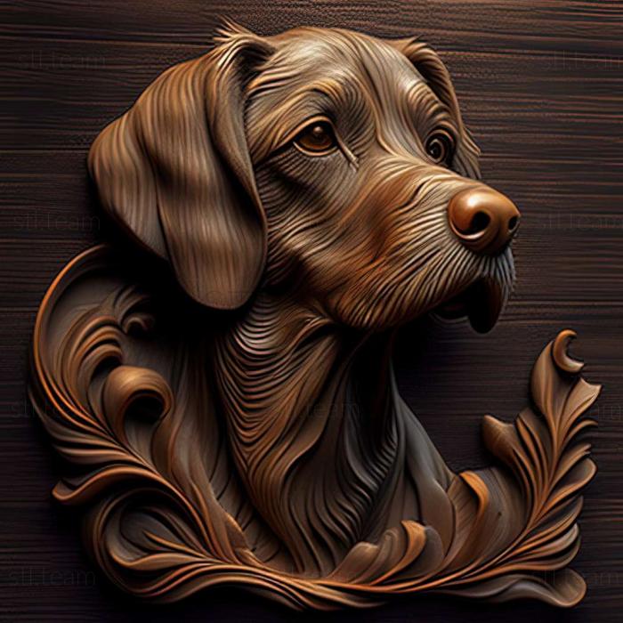 3D model Dutch smokehond dog (STL)