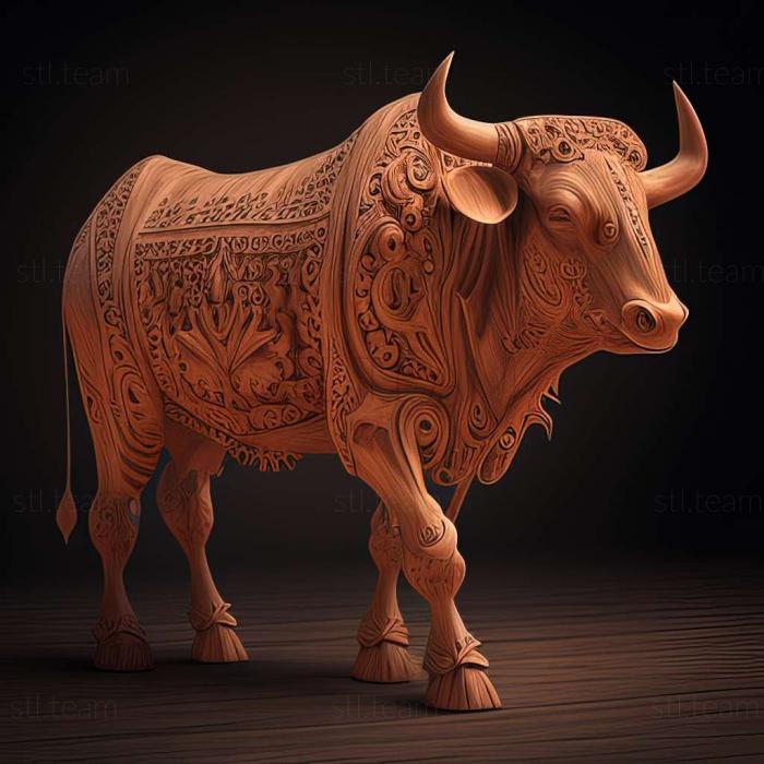 3D модель Ганготрі корова відома тварина (STL)