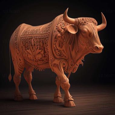 3D model Gangotri cow famous animal (STL)