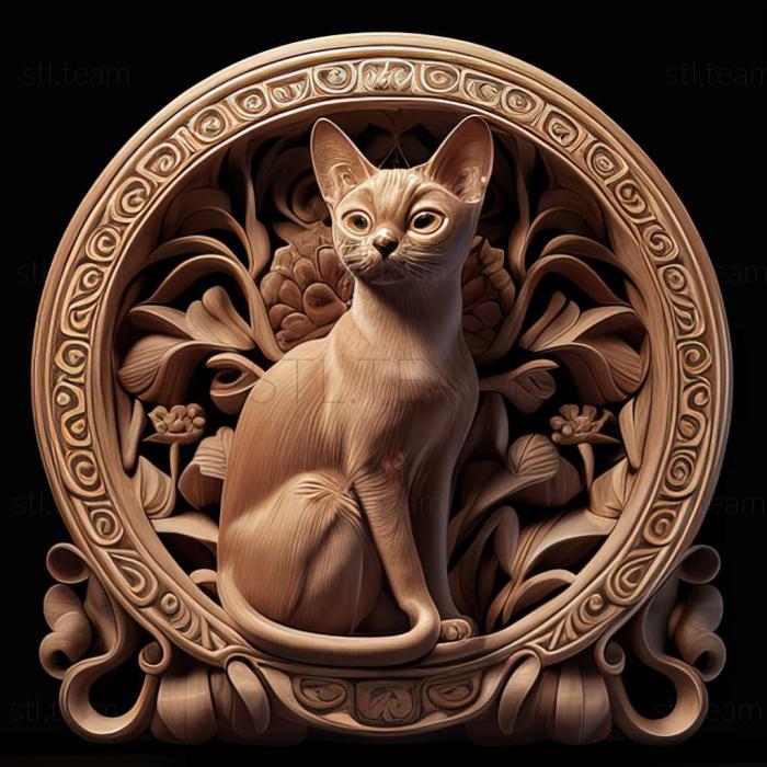3D model Traditional Siamese cat (STL)