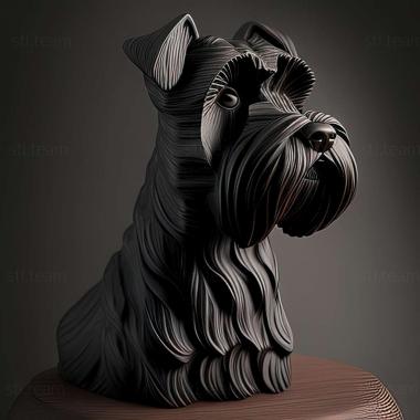 3D model Zwergschnauzer dog (STL)