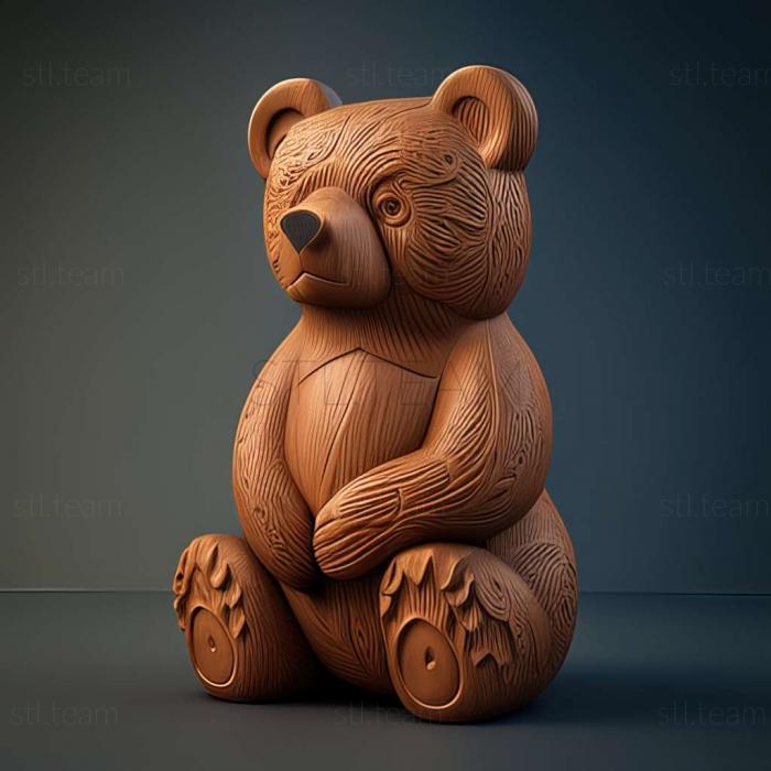 3D модель Ведмідь Каміл - відома тварина (STL)