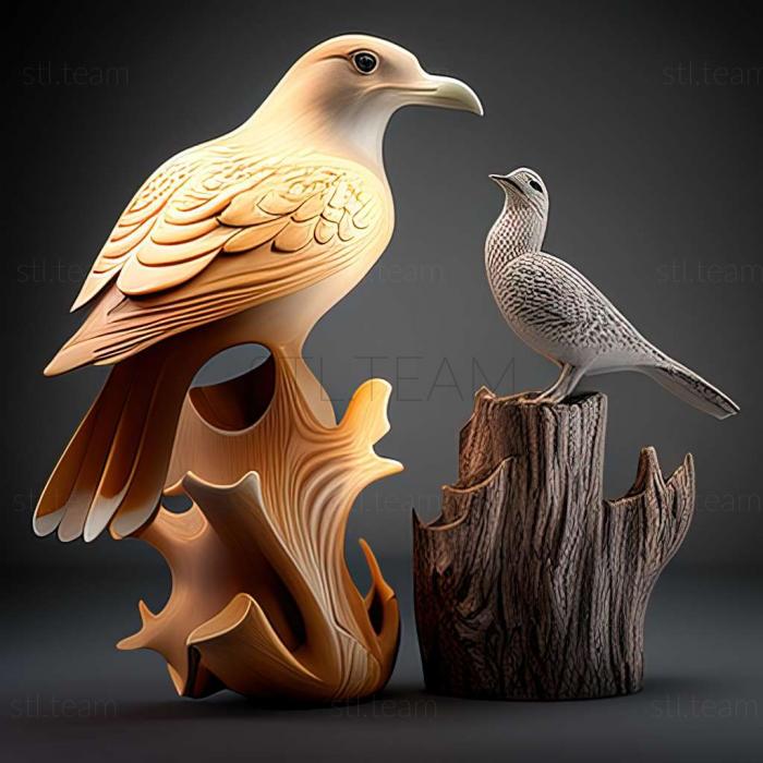 3D model Chanterelle and Seagull famous animal (STL)