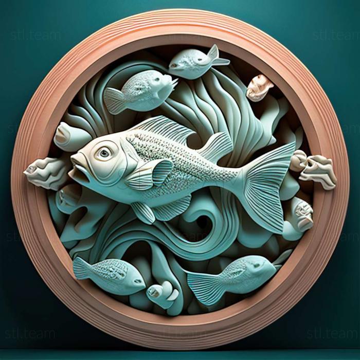 3D model Duck egg fish fish (STL)