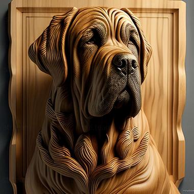 3D model Spanish Mastiff dog (STL)