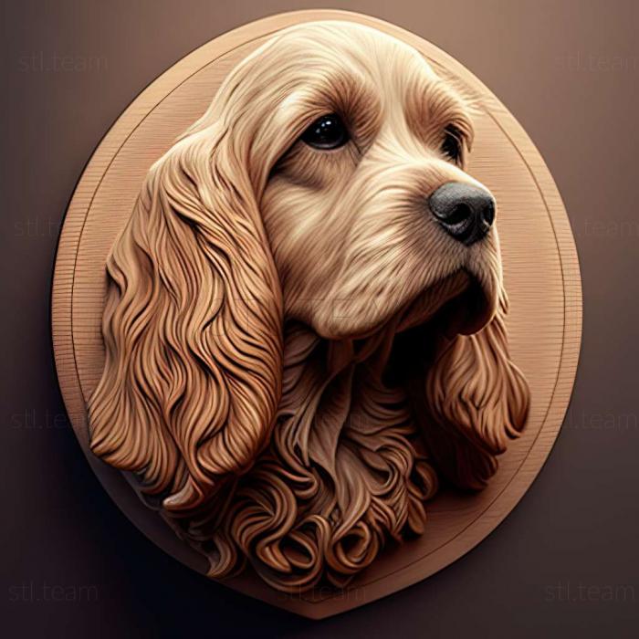 3D model American Cocker Spaniel dog (STL)