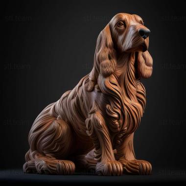3D model Scottish Setter dog (STL)