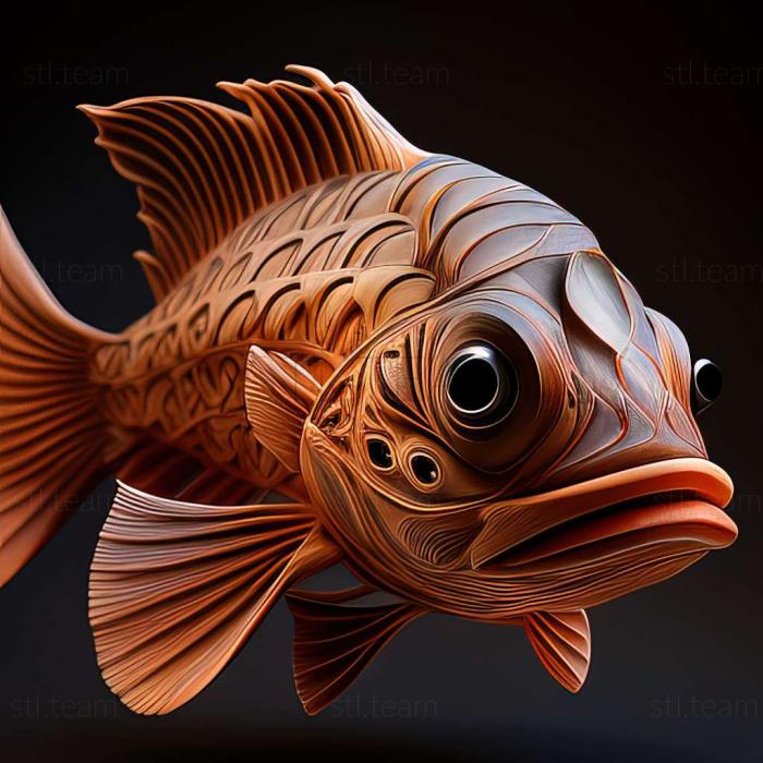 3D model Masked yulidochrome fish (STL)