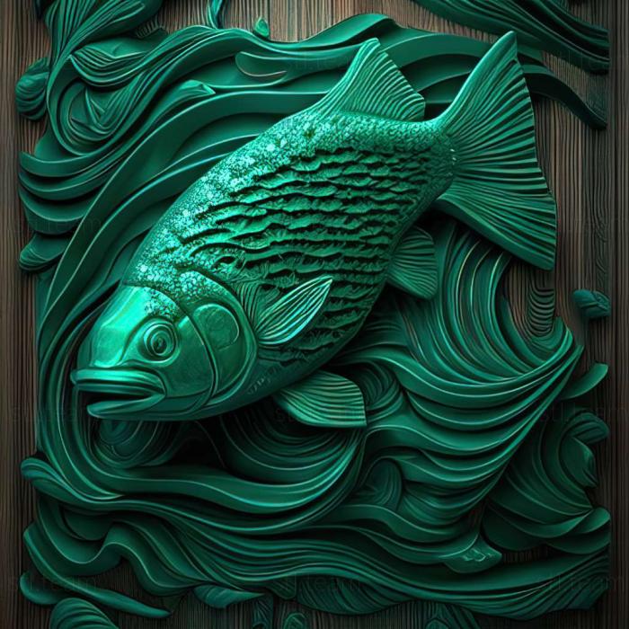 Emerald brochis fish
