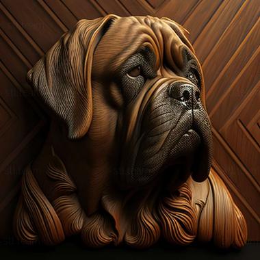 3D model English Mastiff dog (STL)