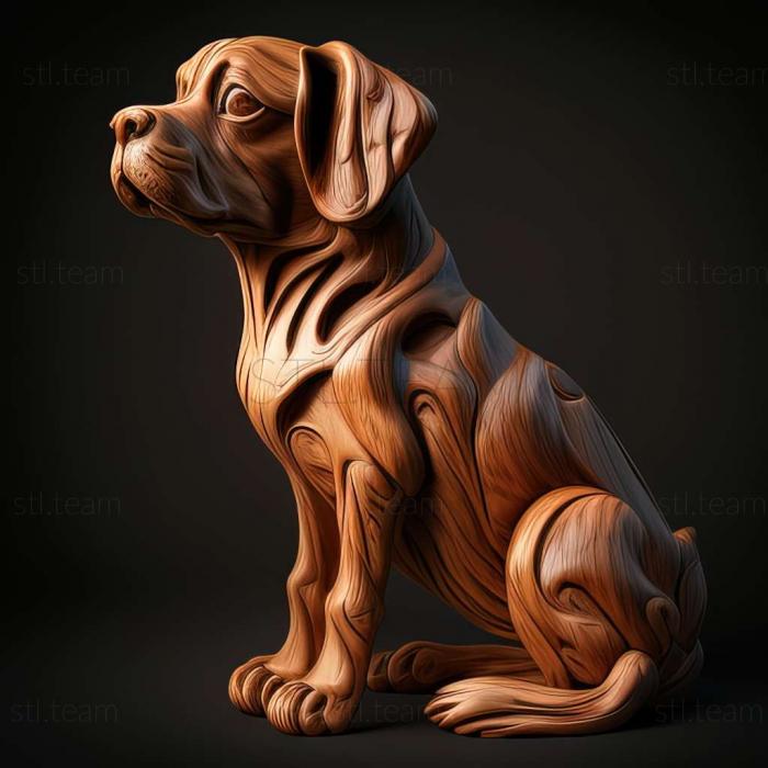 3D модель Дина собака известное животное (STL)