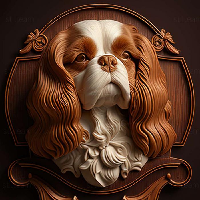 3D model King Charles Spaniel dog (STL)