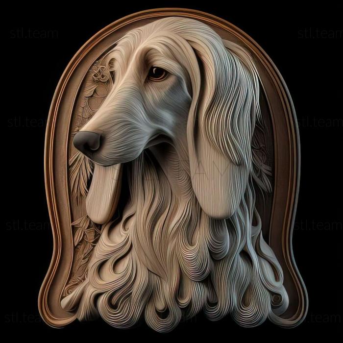 3D model The Afghan Hound dog (STL)