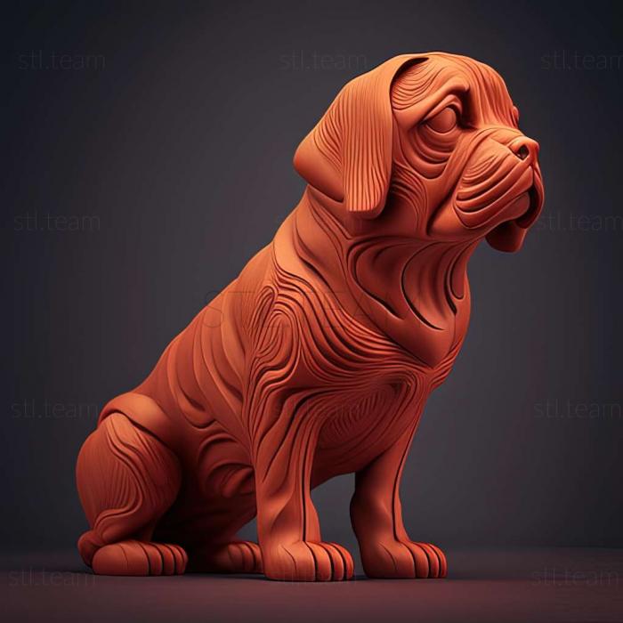 3D model Red Dog famous animal (STL)