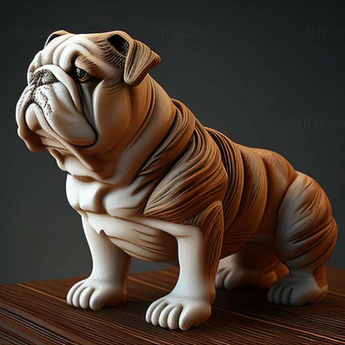 3D модель Собака англійський бульдог (STL)