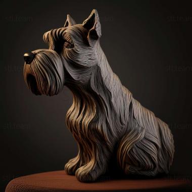 3D model Zwergschnauzer dog (STL)