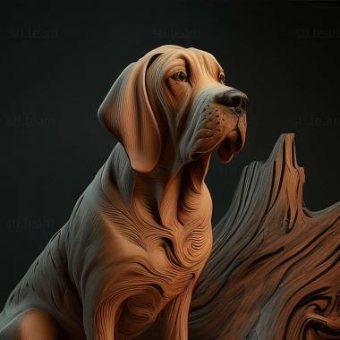 3D model German stichelhaar dog (STL)