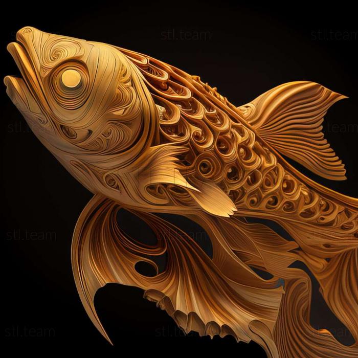 3D модель Золотая рыба стурисома (STL)