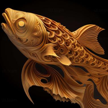 3D model Golden sturisoma fish (STL)