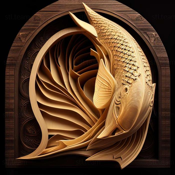 3D model Sickle  shaped shell fish (STL)