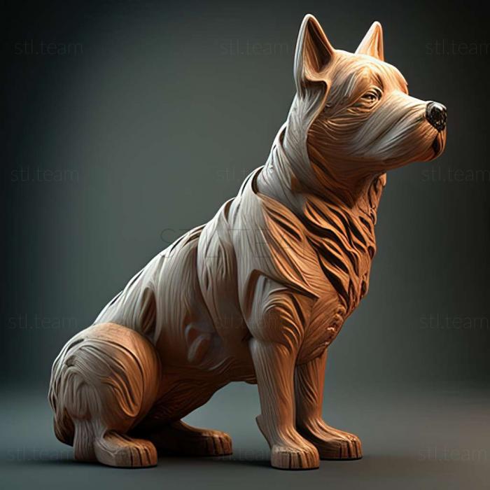 3D model German Wachtelhund dog (STL)
