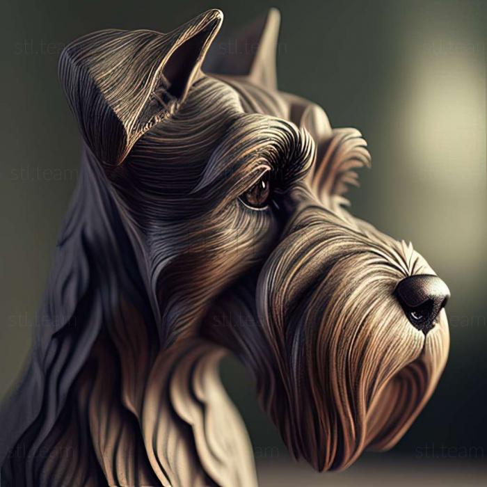 3D model Zwergschnauzer dog (STL)