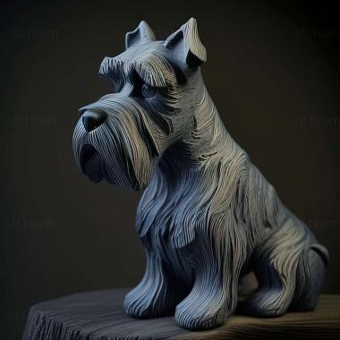 3D model Zwergschnauzer dog (STL)