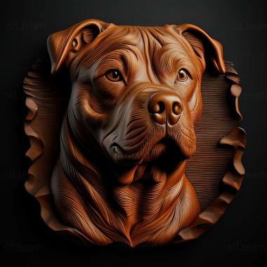 3D model Staffordshire Bull Terrier dog (STL)