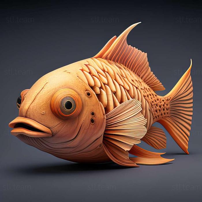 3D model American shubunkin fish (STL)