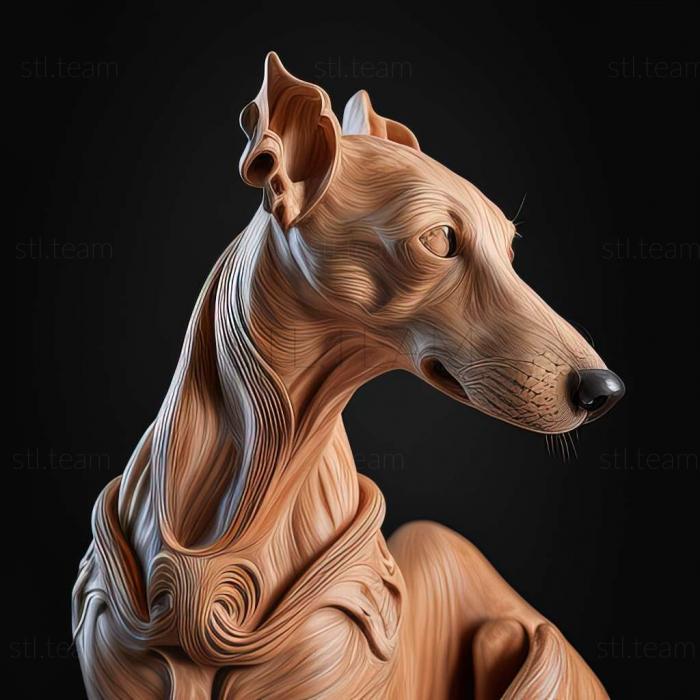 3D модель Венгерская борзая собака (STL)