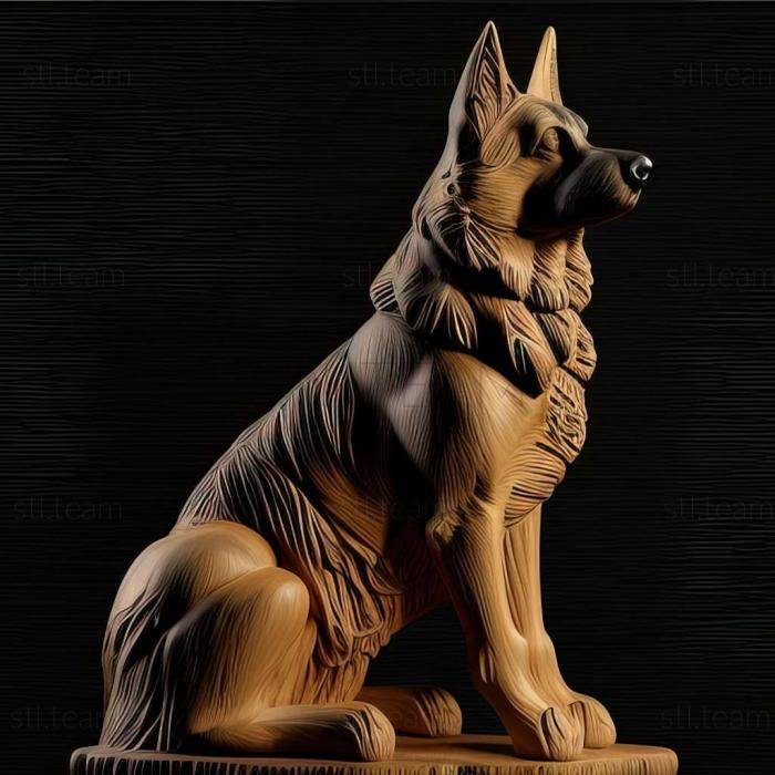 3D model German Shepherd dog (STL)