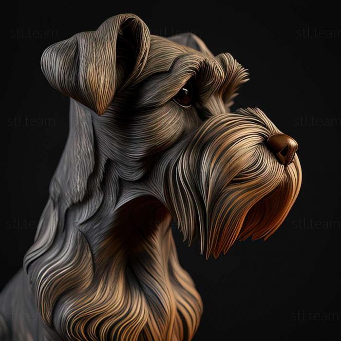 3D model Zwergschnauzer dog (STL)