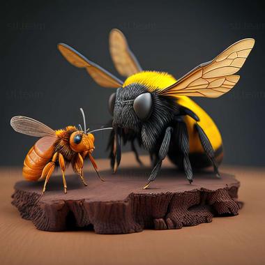 3D model Bee and Fly famous animal (STL)