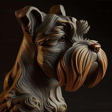 3D model Zwergschnauzer dog (STL)