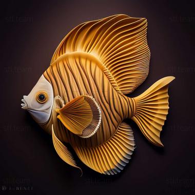 3D model Bolivian butterfly fish (STL)